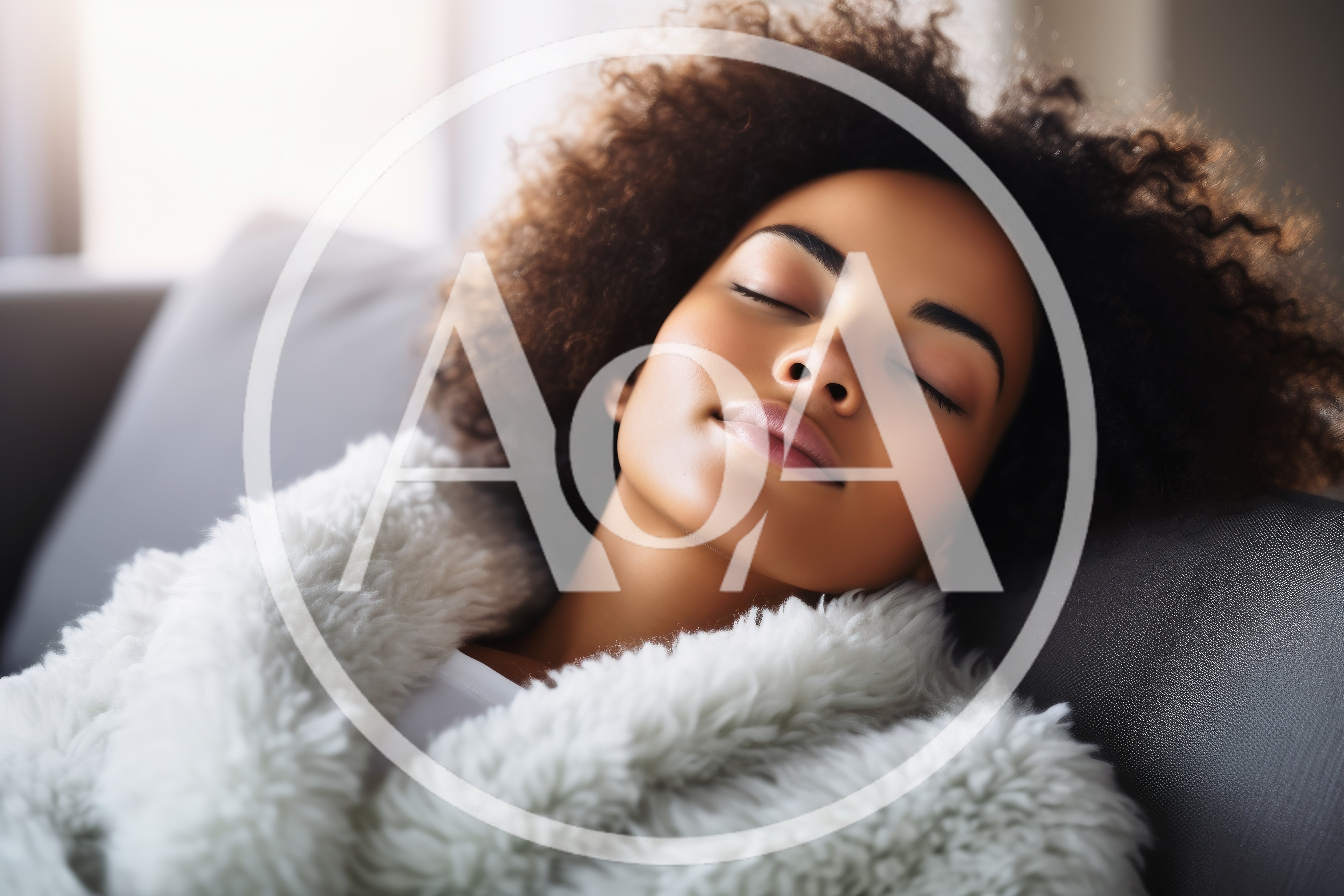 Young Woman Resting Peacefully On A Sofa