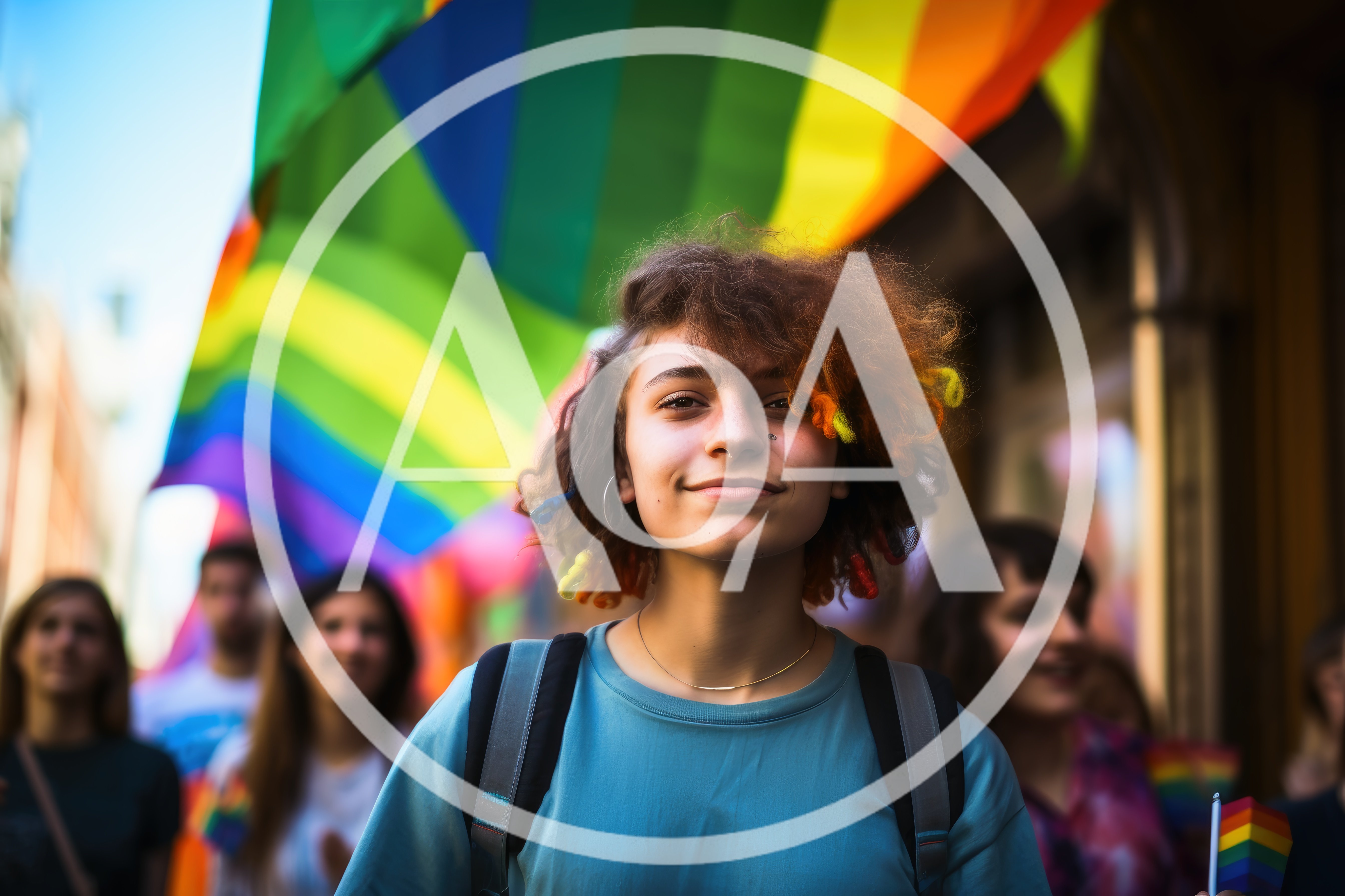 Young Person Participating In A Pride Parade