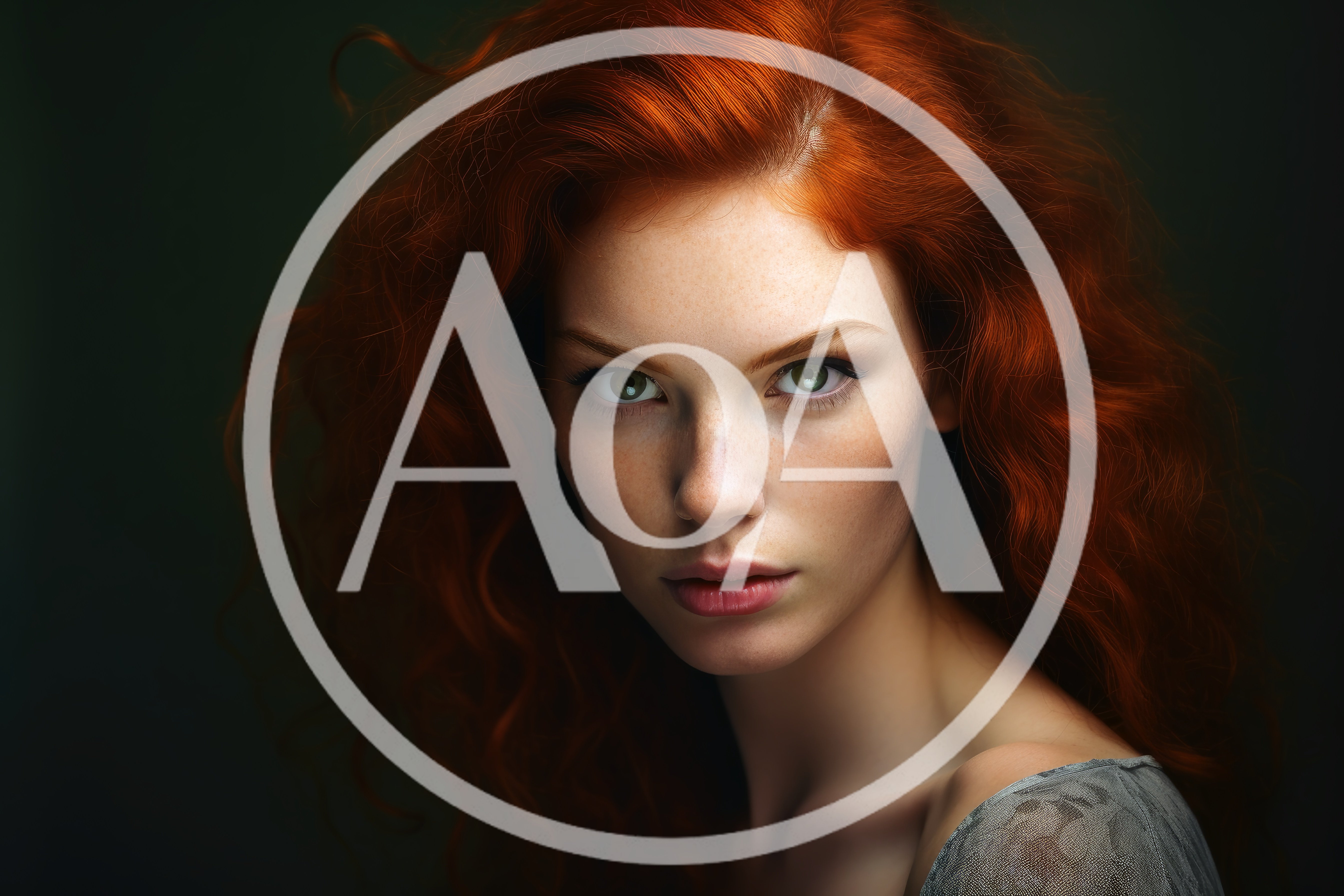 Portrait Of A Young Woman With Vibrant Red Hair