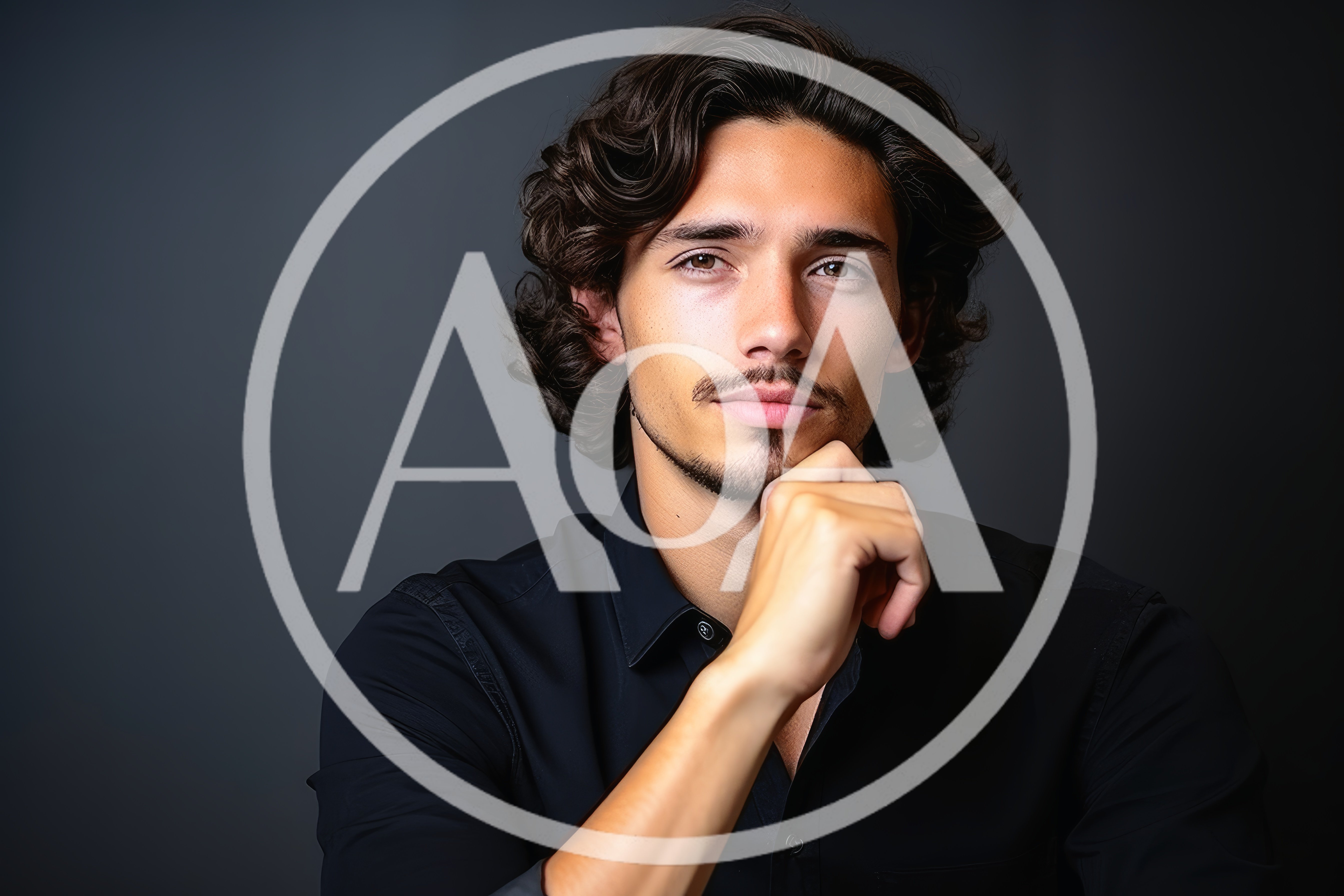 Portrait Of A Handsome Young Man With Wavy Hair