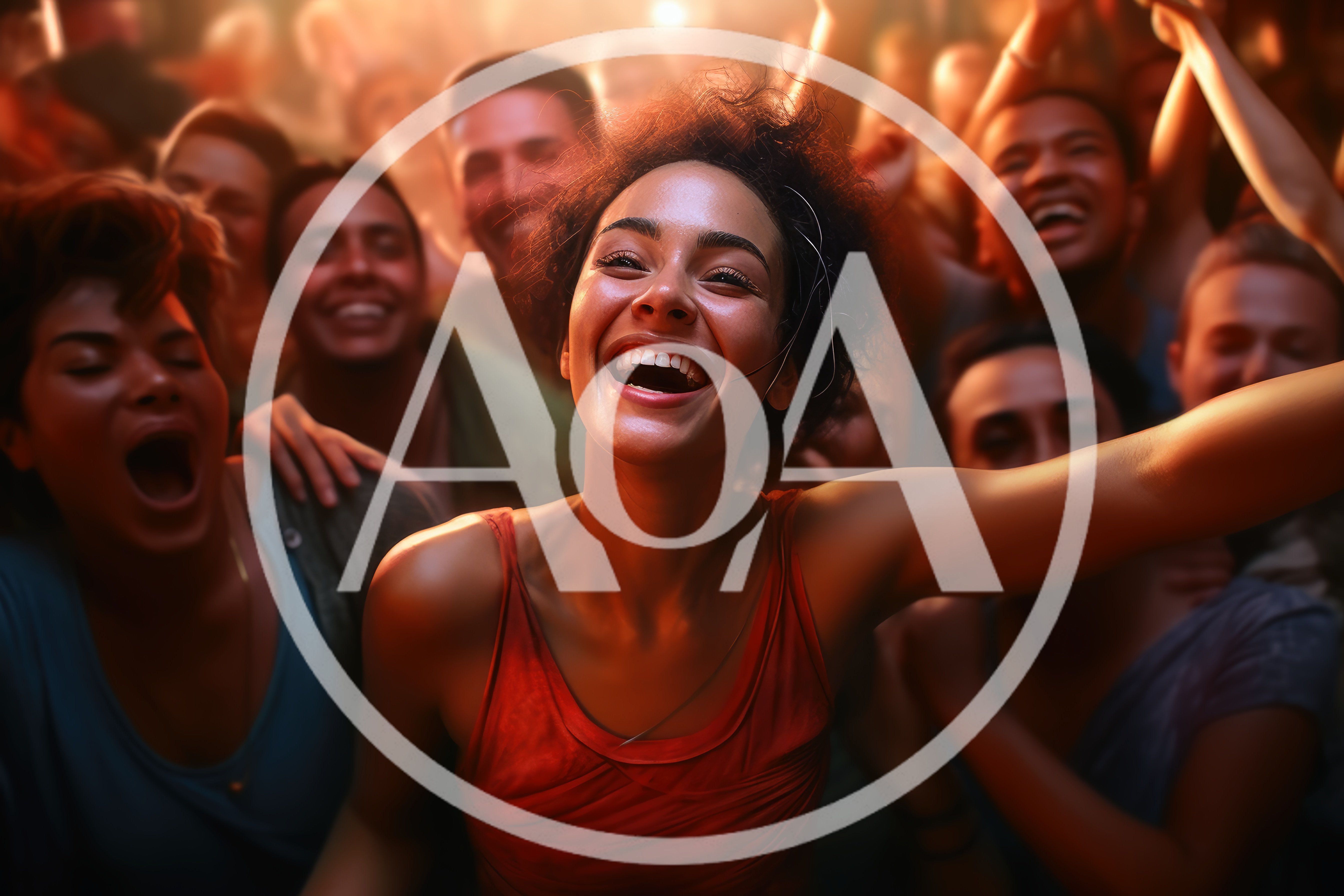 Diverse Group Of Friends Dancing At A Music Festival