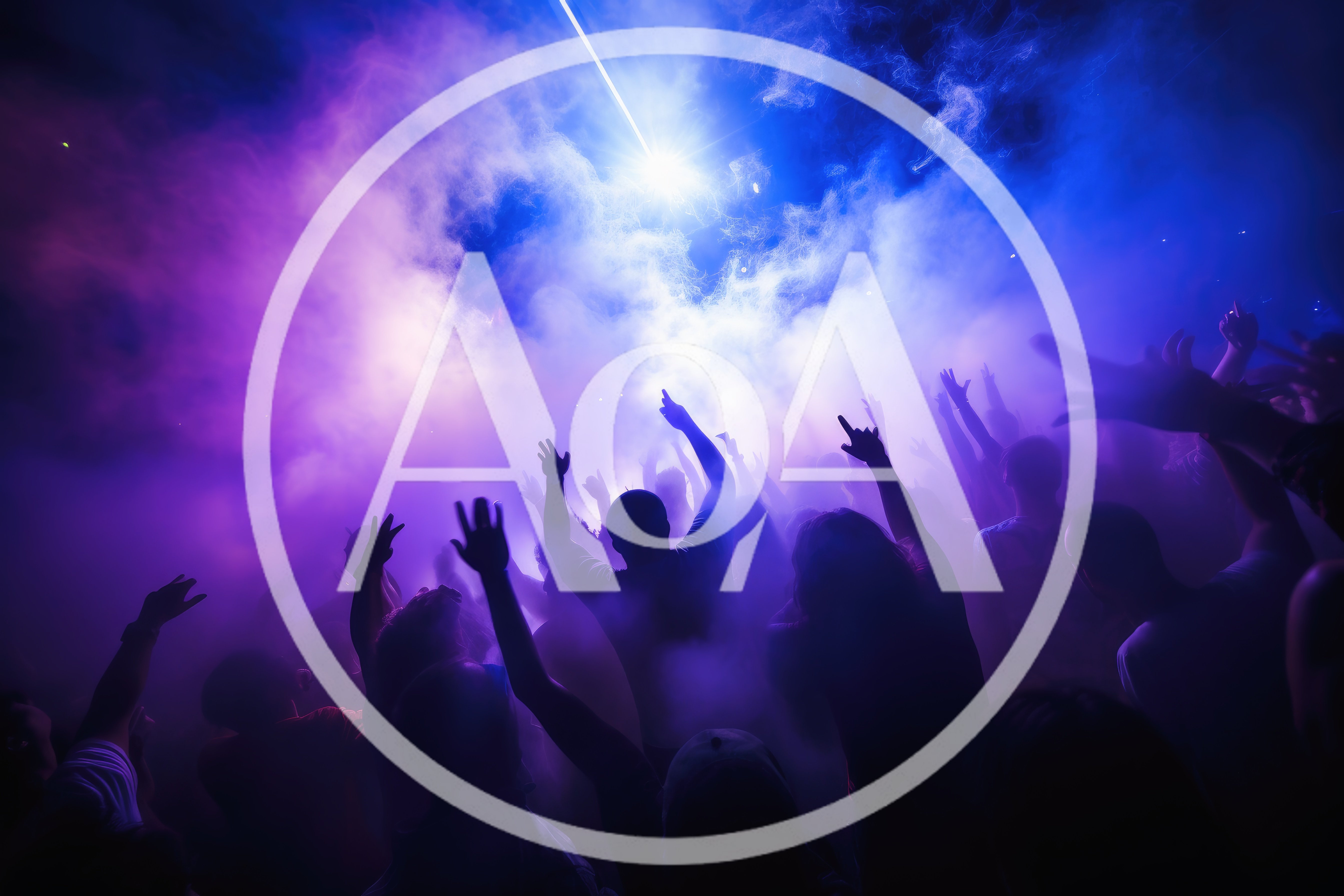Crowd Dancing at a Nightclub with Laser Lights