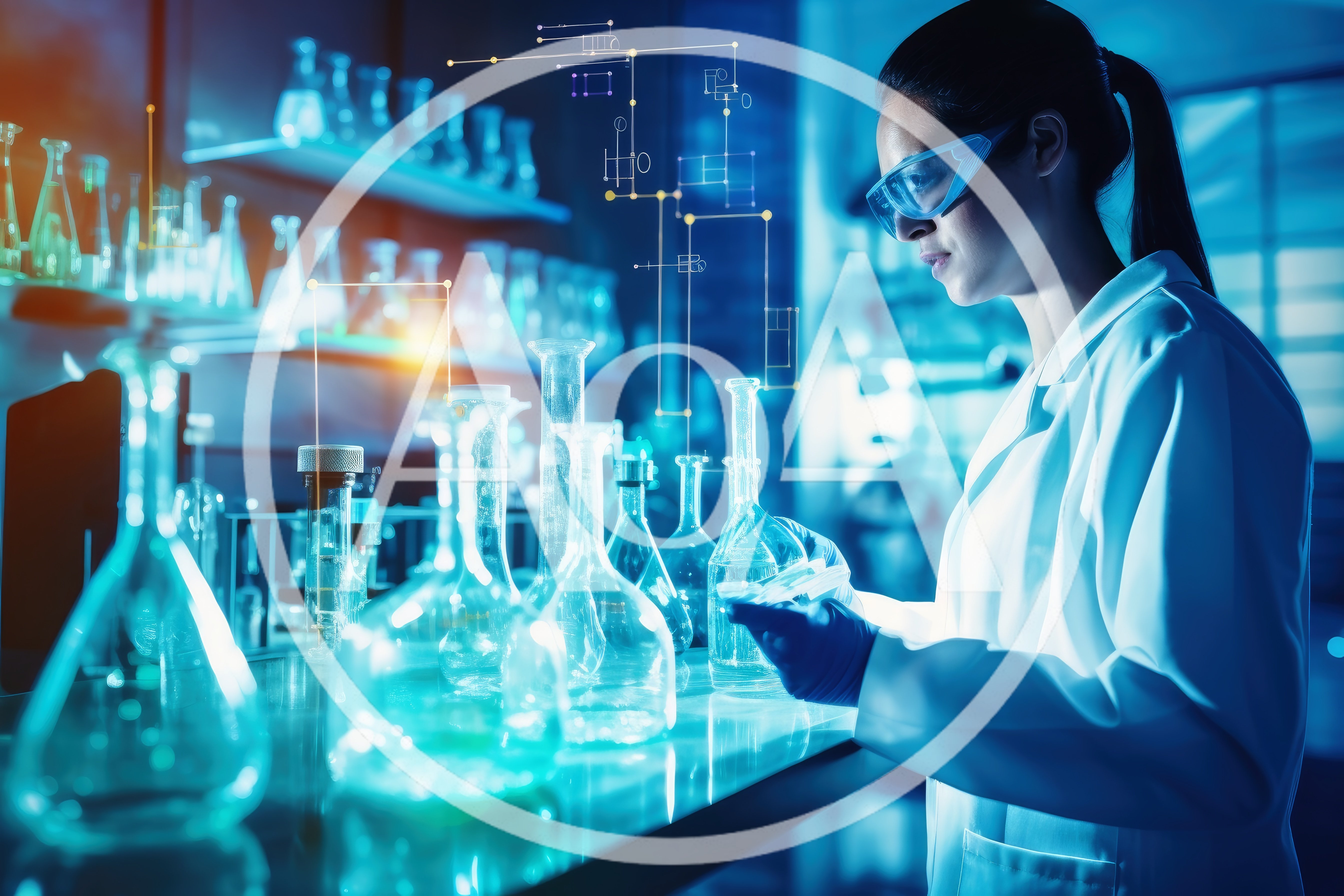 Female Scientist Conducting Research in a High Tech Laboratory
