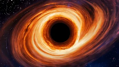 Supermassive Black Hole With Glowing Accretion Disk