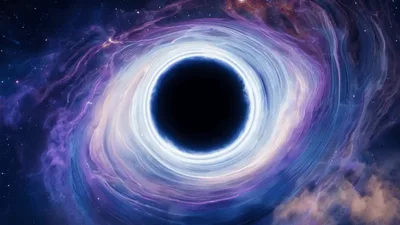 Supermassive Black Hole With Glowing Accretion Disk