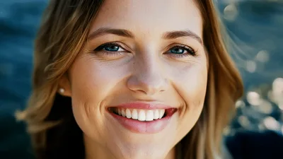Smiling Young Woman Looking At Camera Outdoors