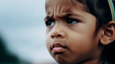 Close Up Portrait Of A Young Indian Girl