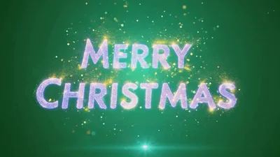 Merry Christmas Text Animation With Glittering Particles