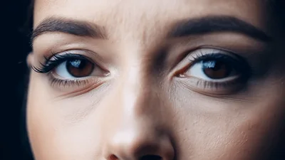 Close Up Of A Woman Expressing Fear And Anxiety