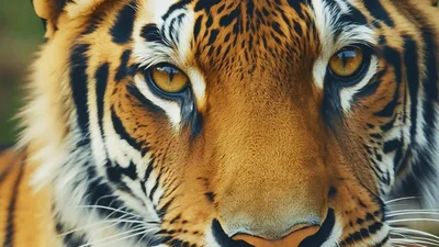 Close Up Portrait Of A Majestic Tiger