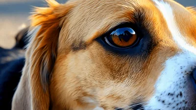 Close Up Portrait Of A Beagle Dog