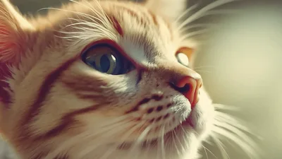 Close Up Portrait Of A Cute Tabby Kitten