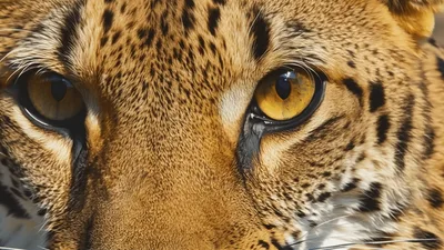Extreme Close Up Of A Cheetah Face
