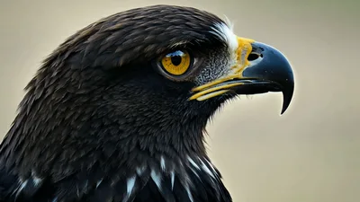 Close Up Portrait Of A Majestic Verreaux Eagle