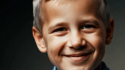 Young Boy Aging Rapidly Into An Older Man