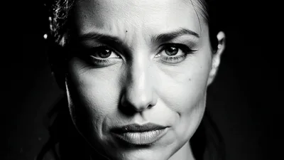 Close Up Portrait Of A Woman Smiling