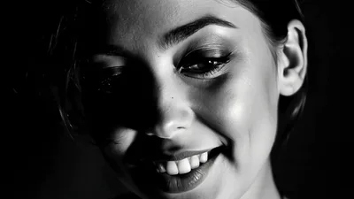 Close Up Portrait Of A Smiling Woman