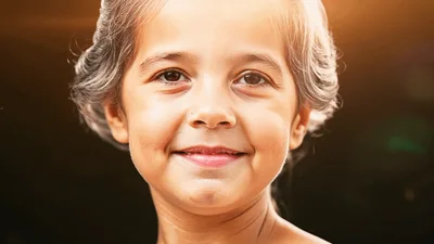 Portrait Of A Young Girl With Aging Filter Effect