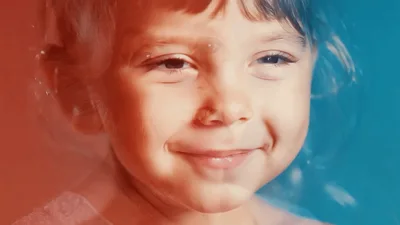 Young Girl Morphing Into An Elderly Woman Portrait