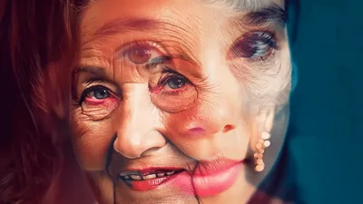 Young Girl Morphing Into An Elderly Woman