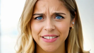 Young Woman Expressing Various Emotions Through Facial Expressions