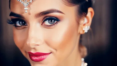 Beautiful Indian Bride Smiling At The Camera
