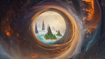 Abstract Cosmic Portal Tunneling Through Space