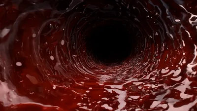 Abstract Animation Of Moving Through A Blood Vessel
