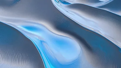 Abstract Metallic Liquid Waves Flowing In Motion