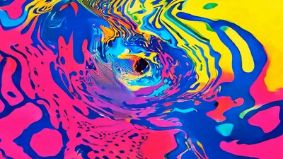 Abstract Colorful Liquid Swirl Motion Background