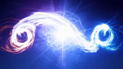 Abstract Energy Sphere With Rotating Plasma Vortexes