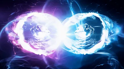 Abstract Energy Spheres Colliding In Cosmic Space