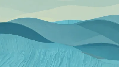 Abstract Blue Wavy Landscape Motion Background