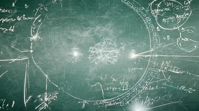 Animated Chalkboard Physics Equations And Celestial Diagrams