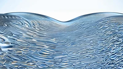 Abstract Liquid Metal Surface Rippling In Motion