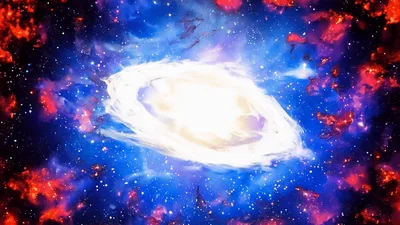 Supernova Explosion Creating A Glowing Spiral Galaxy