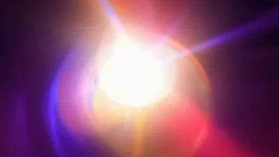 Abstract Light Flare With Colorful Lens Reflections
