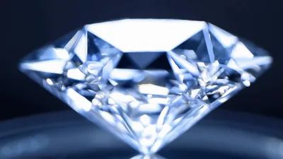 Macro Shot of a Sparkling Round Cut Diamond