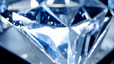 Macro Close Up Of A Rotating Brilliant Cut Diamond