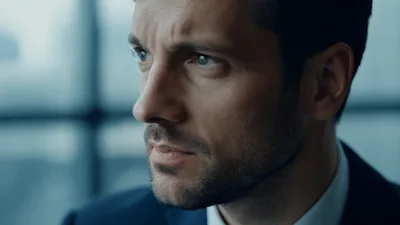 Close Up Portrait Of A Professional Businessman Looking Away