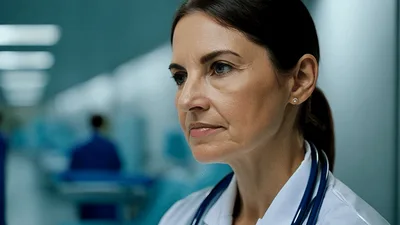 Female Doctor Smiling In Hospital Corridor