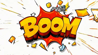 Comic Book Style Boom Explosion Graphic Animation