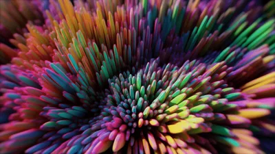 Abstract Colorful Spiky Organic Texture Pulsing Motion