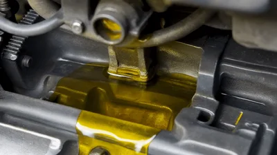 Engine Oil Draining From Outboard Motor