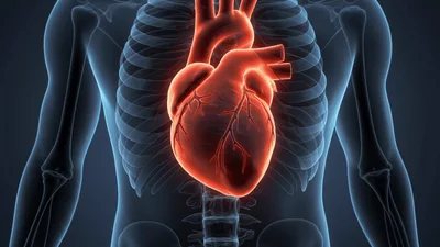 3D Medical Animation Of A Beating Human Heart