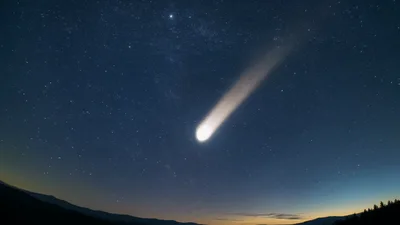 Comet Neowise Moving Across The Night Sky Timelapse