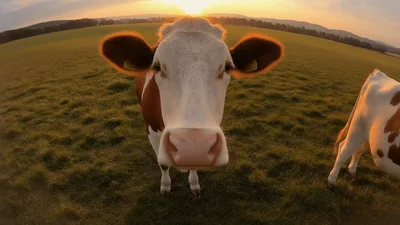Curious Cow Staring Directly Into Camera Lens