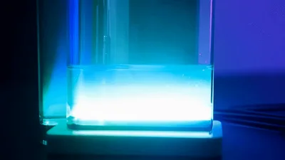 Colorful Liquid Mixing in Transparent Rectangular Container