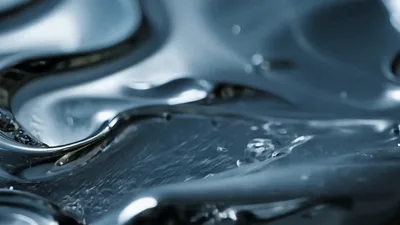 Liquid Metal Flowing Over A Textured Surface