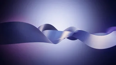Abstract Purple Ribbon Waving In Smooth Motion